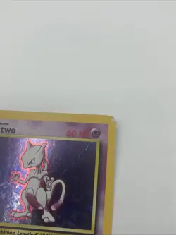 Pokemon Base Set 2 Mewtwo Holo Rare Card 10/130 English 2000 MP - Image 2