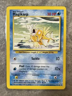 Magikarp 035/102 Pokemon TCG Base Set Vintage Card Regular (Moderate Play) 4 - Image 1