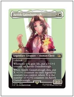 1x Aerith Gainsborough, Borderless Art, Magic the Gathering MTG NM - Image 1