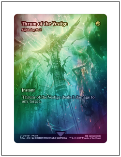 1x Thrum of the Vestige - Lightning Bolt, Foil, Final Fantasy, Magic MTG NM - Image 1