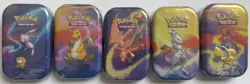 5 x Pokemon Mini Tins Kanto Power - 4 x L24 + 1 x H25 Brand New & Factory Sealed - Image 1