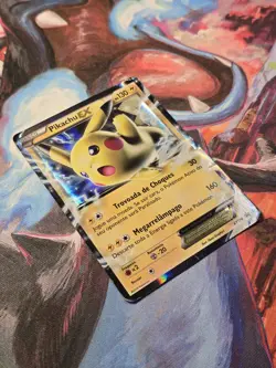 Pikachu EX Portuguese Pokemon XY Black Star Promo #XY174 - Moderately Played - Image 5