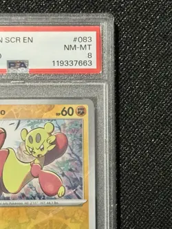 2024 Pokemon SCR EN Mienfoo Reverse Holo PSA NM-MT 8 - Image 4