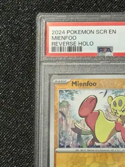 2024 Pokemon SCR EN Mienfoo Reverse Holo PSA NM-MT 8 - Image 5
