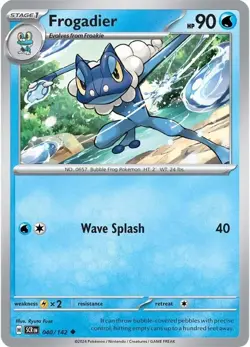 Frogadier SV07: Stellar Crown 040/142 Uncommon Reverse Holofoil Pokemon TCG NM - Image 1