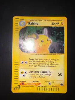 2003 Pokemon Raichu Holo Rare English Skyridge #H25/H32 NEARMINT - Image 1