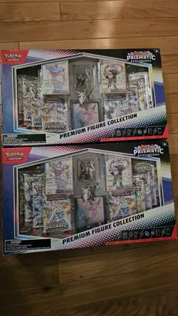 Pokemon TCG Prismatic Evolutions Premium Figure Collection | Set Of 2, Fast SHIP - Image 2