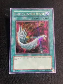 Harpie's Feather Duster SDD-003 Yu-Gi-Oh Limited Edition Secret Rare Holo Foil - Image 1