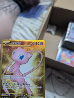 Pokemon Mew EX Gold Full Art TCG Card 205/165 Scarlet & Violet 151 Non Metal - Image 2