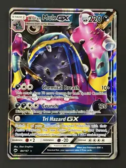 Pokemon Card Alolan Muk GX 84/147 Burning Shadows Half Art Ultra Rare NM - Image 1