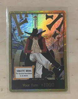 OP14 Gold DON!! Card Hawk Eye Mihawk The Azure Seas Seven One Piece TCG ENGLISH - Image 1