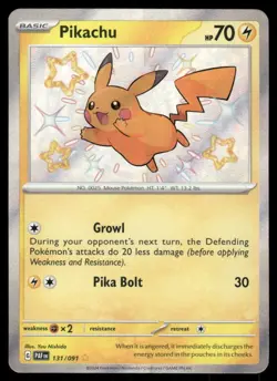 Pokemon Cards Pikachu 131/091 Paldean Fates Shiny Rare NM *2 - Image 1