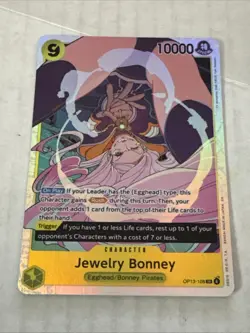 Jewelry Bonney OP13-108 SR ONE PIECE Tcg Card Game NM Yellow - Image 1