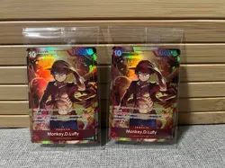 TWO Monkey.D.Luffy (Treasure Booster Set) ST10-006 One Piece Promo Card Sealed! - Image 1