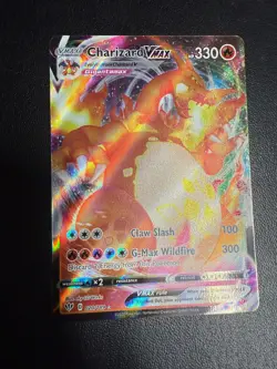 Charizard VMAX 020/189 Swsh03: Darkness Ablaze Holo NM (free machop card) - Image 1