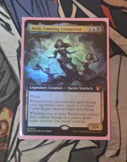 MTG Alela, Cunning Conqueror - NM Extended Art Foil - Image 1