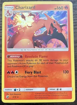 Charizard 3/70 Pokemon TCG Sun Moon Dragon Majesty Holo Lightly Played LP - Image 1