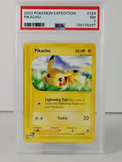 Pikachu - Expedition - POKEMON - 124/165 - 2002 - PSA 7 - Image 1