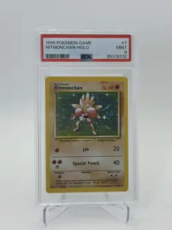 Pokemon TCG Hitmonchan Base Set 7/102 Holo Unlimited Holo Rare - Image 1