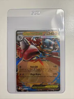 Pokemon Mega Lucario ex Holo #077/132 ME01: Mega Evolution Near Mint or Better - Image 1