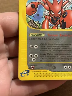Scizor 32/147 Set Aquapolis Card Pokemon English Very Good Moderately Played - Image 2