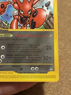 Scizor 32/147 Set Aquapolis Card Pokemon English Very Good Moderately Played - Image 3
