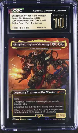 ZURGO HELMSMASHER Secret Lair Foil Warhammer 40k Ghazghkull CGC Pristine 10 MTG - Image 1