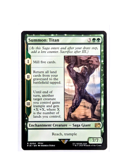 Summon: Titan 0204 Rare Non-Foil FFXV FIN MTG FINAL FANTASY EN NM/M - Image 1