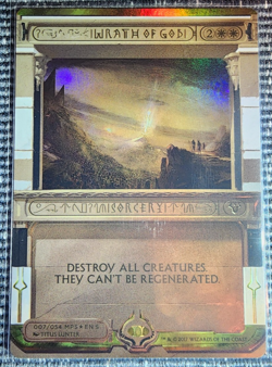 2017 MTG Amonkhet Invocations Wrath of God 007/054 Foil NM - Image 1