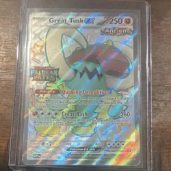 Pokemon Great Tusk ex Paldean Fates SVP 072 Promo Holo Ancient TCG Card - Image 1