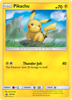 Pikachu (SM183) Sun & Moon: Black Star Promos​ - Lightly Played Holofoil Pokemon - Image 1