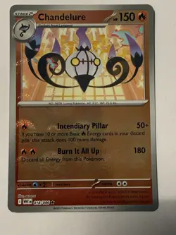 018/086 Chandelure : (Poke Ball Holo) Card : SV-10.5 White Flare : Pokemon TCG - Image 1