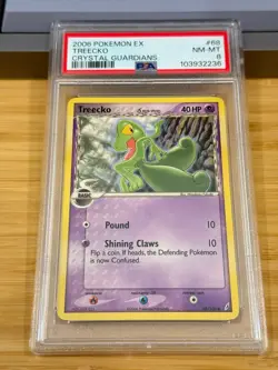 2006 Pokemon Ex Crystal Guardians 68 Treecko PSA 8 NM-MT - Image 1