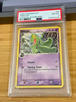 2006 Pokemon Ex Crystal Guardians 68 Treecko PSA 8 NM-MT - Image 3
