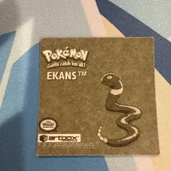 Ekans Pokemon Artbox 1999 Chromium Series 1 #R13 Gold Insert Sticker - Image 2