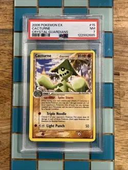 GRADED PSA 7 2006 Pokemon EX Cacturne Crystal Guardians #15 - Image 1