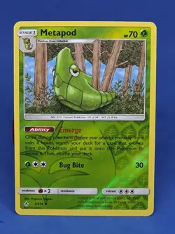 Metapod Reverse Holo 3/214 Unbroken Bonds Pokemon Card Tcg Ccg 2019 - Image 1
