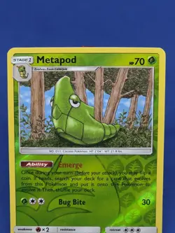Metapod Reverse Holo 3/214 Unbroken Bonds Pokemon Card Tcg Ccg 2019 - Image 3