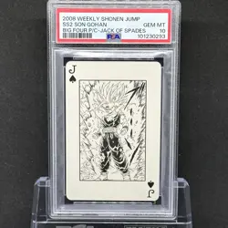 PSA 10 Weekly Shonen Jump 40th Big Four Playing Card Super Saiyan 2 Son Gohan - Image 1
