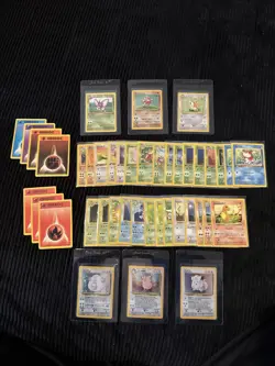 Shadowless Or 1st Edition Or Fossil Pokemon Lot 42 Basic Bundle Total 391 Cards - Image 2