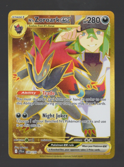 N's Zoroark ex 189/159 Sv09: Journey Together Holo Pokemon Card TCG - Image 1