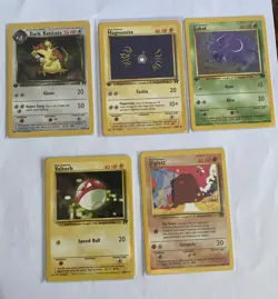 WOTC Pokemon TCG - Team Rocket - 5 Card Lot with 3 First Edition! - Image 1