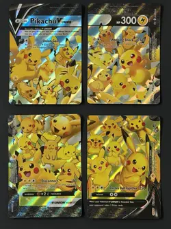 Pikachu V-Union 4-Card Set Pokemon TCG SWSH139-142 Black Star Promo - LP - Image 1
