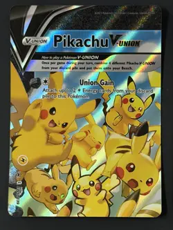 Pikachu V-Union 4-Card Set Pokemon TCG SWSH139-142 Black Star Promo - LP - Image 3