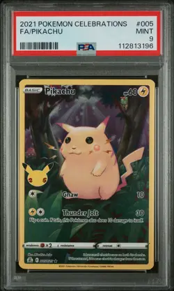 Pokemon Pikachu Holo Rare Card PSA 9 Celebrations 005/025 2021 Jungle #005 - Image 1
