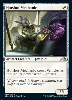 Hotshot Mechanic [Kamigawa: Neon Dynasty] Foil Near Mint - Image 1