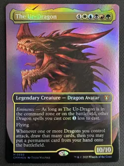 The Ur-Dragon (Borderless foil) Commander Masters Pack Fresh!!!!! - Image 1