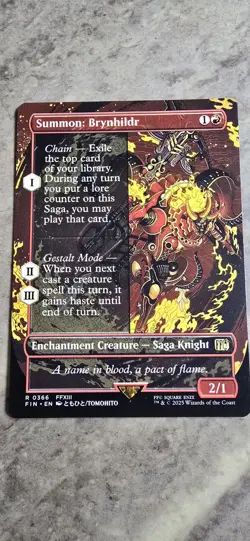Summon: Brynhildr (Borderless) Final Fantasy Regular Enchantment Rare MTG NM - Image 1