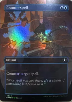 Counterspell (Borderless) Holo C Commander Masters 630 NM - Image 1