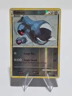 Pokemon Card Beldum Undaunted 43/90 Reverse Holo Common TCG Nintendo 2010 - Image 1